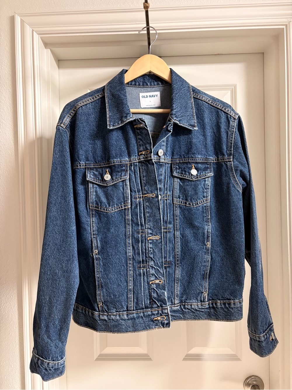 Old Navy Classic Denim Jean Jacket | L | Dark Blue Wash